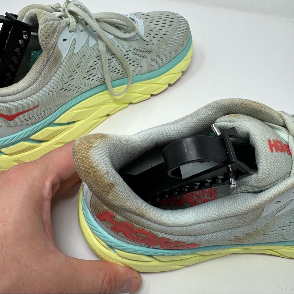 Hoka One One Clifton 7 Morning Mist Hot Coral Women Shoes 1110509 MMHC Size 10.5 - Picture 11 of 14